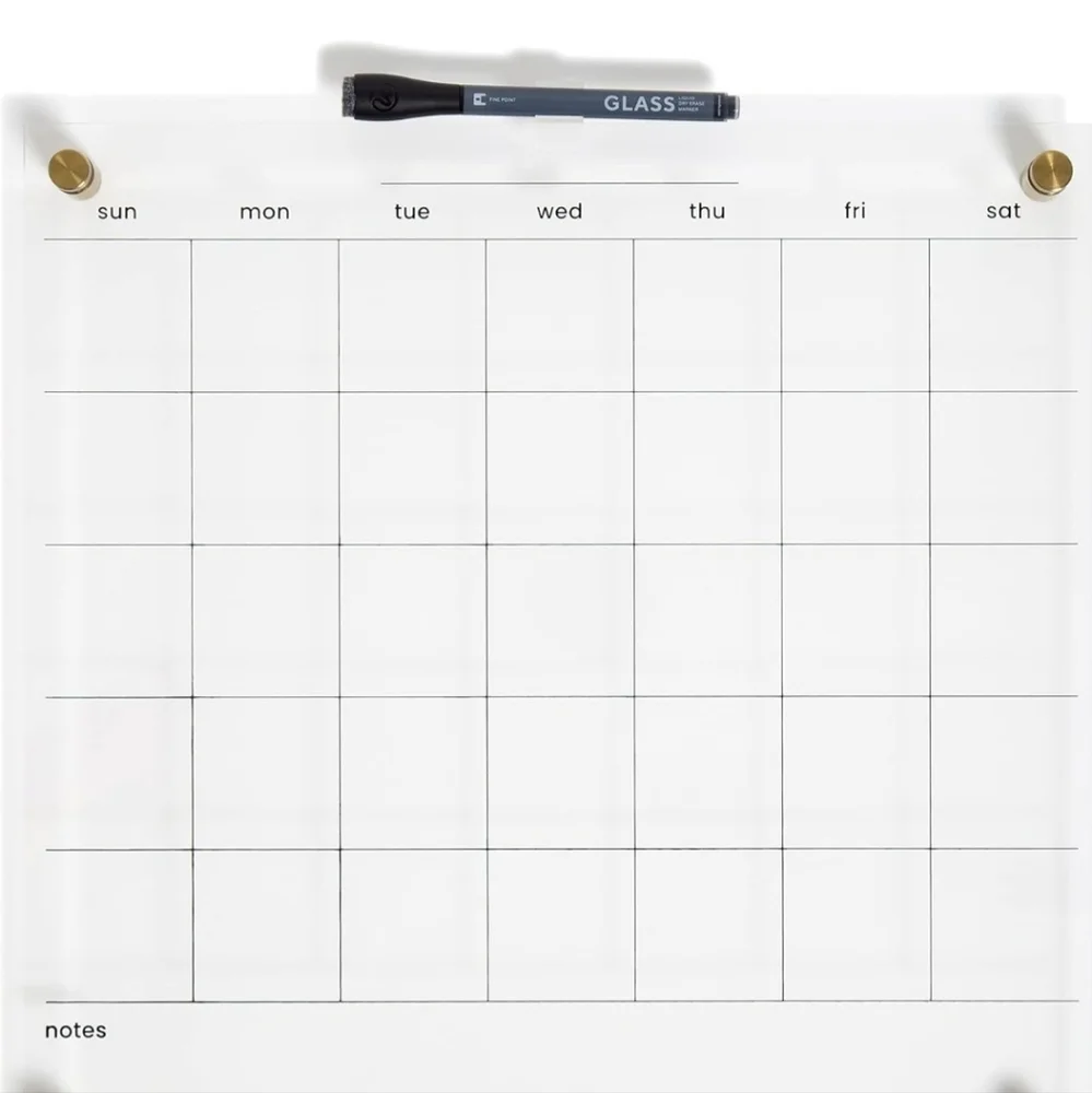 Monthly Dry Erase Calendar